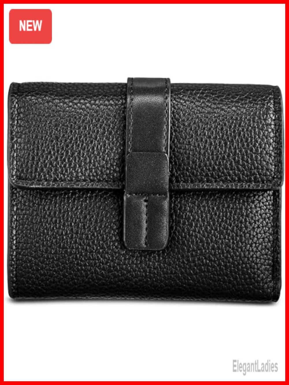 Small Trifold Wallet with RFID Protection, Snap Closure, Card Slots and Zipper